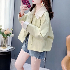 批发温柔风<b class='q'>甜美</b>翻领外套女春季2026年新款宽松时尚设计感百搭夹克上衣