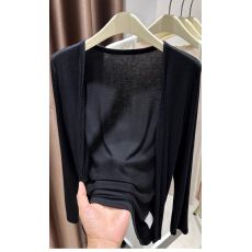 批发莫代尔软糯<b class='q'>针织</b><b class='q'>开衫外套</b>女春秋薄款配吊带裙外搭披肩防晒罩衫上衣