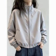 批发2026早<b class='q'>春</b>新款小个子短款巨好看的浅蓝色小香风棒球服夹克外套女薄