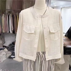 批发短款薄款防晒外套新款<b class='q'>甜美</b>时尚宽松圆领洋气百搭ins休闲长袖上衣