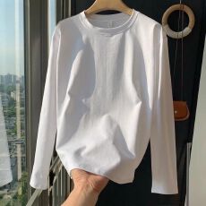 批发<b class='q'>纯白</b><b class='q'>T</b><b class='q'>恤</b>男女白色<b class='q'>T</b><b class='q'>恤</b>男女圆领简约上衣长袖打底衫长袖<b class='q'>T</b><b class='q'>恤</b>