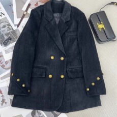 批发2026年秋冬雪尼尔<b class='q'>小西装</b><b class='q'>外套</b>女高级感韩版时尚气质宽松休闲双排扣