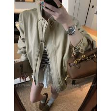 批发高级感立领工装拉链风衣外套女2026春秋季新款小个子短款时尚韩系