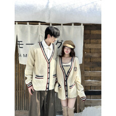 批发实拍情侣装秋冬季新款毛衣套装miu系毛衣<b class='q'>背心</b>开衫学院风针织外套