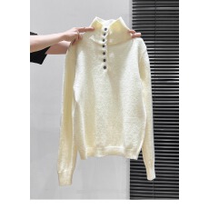 批发慵懒松弛感翻领针织衫毛衣女2025秋冬新款<b class='q'>宽松</b>长袖内搭<b class='q'>打底衫</b>上衣