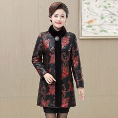 批发中年妈妈冬装<b class='q'>棉衣</b>加绒加厚2025新款<b class='q'>中老年</b>女装秋冬国风外套