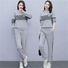 批发2026年春秋新款<b class='q'>胖</b><b class='q'>MM</b>时尚洋气套两件套大码女装休闲百搭运动套装潮