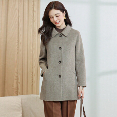 批发2025秋冬新款今年流行赫本风小个子毛呢外套高档双面<b class='q'>羊绒</b><b class='q'>大衣</b><b class='q'>女士</b>