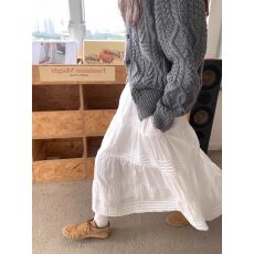 批发白色<b class='q'>半身裙</b>女春秋夏季小个子法式蛋糕裙高腰a字伞裙中长款半裙子