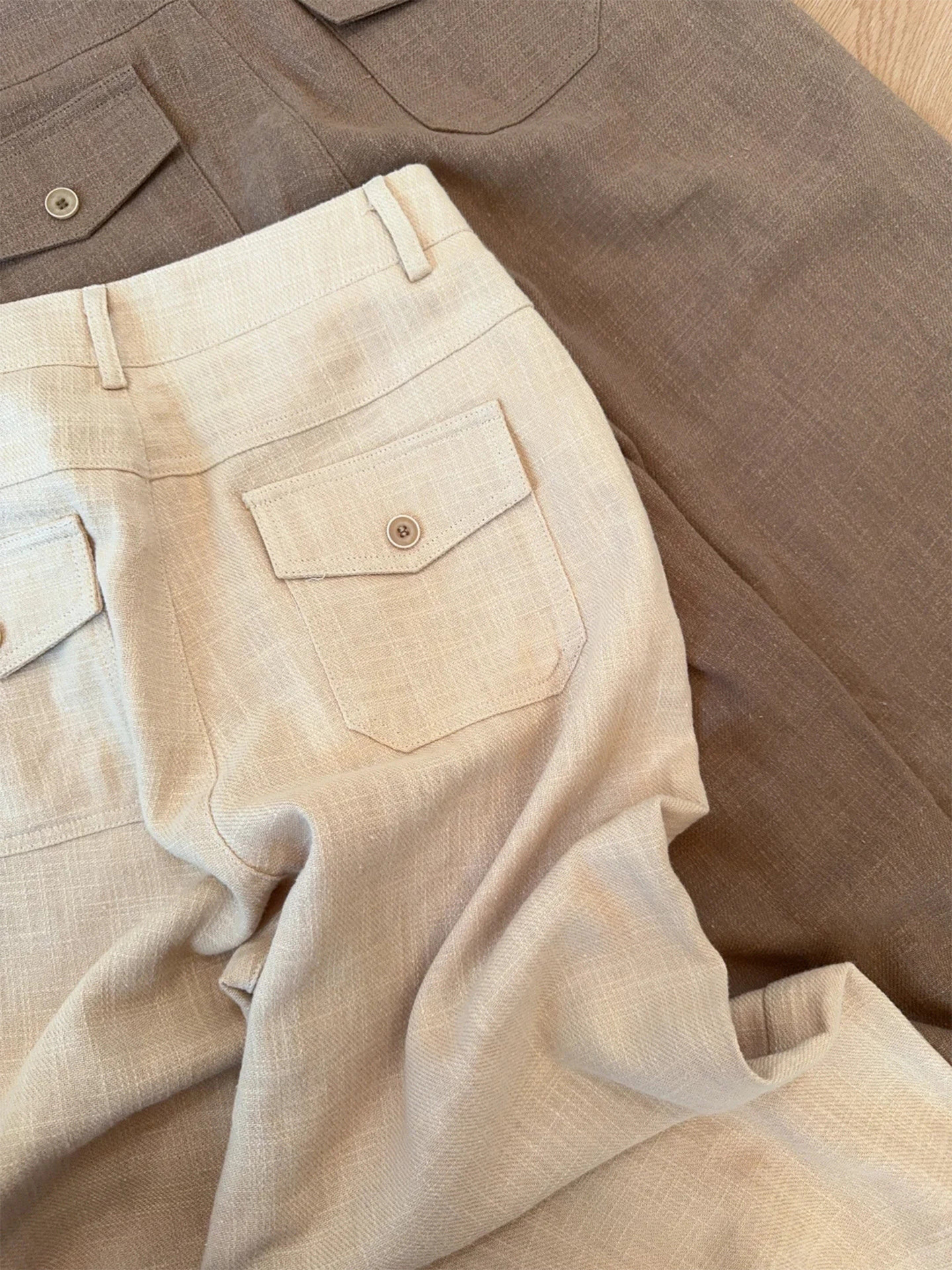 오래된 돈 바람 고급 품격 면 린넨 캐주얼 바지 여성 봄 여름 2026 새로운 루즈핏 슬림해 보이는 얇고 가벼운 스트레이트 팬츠