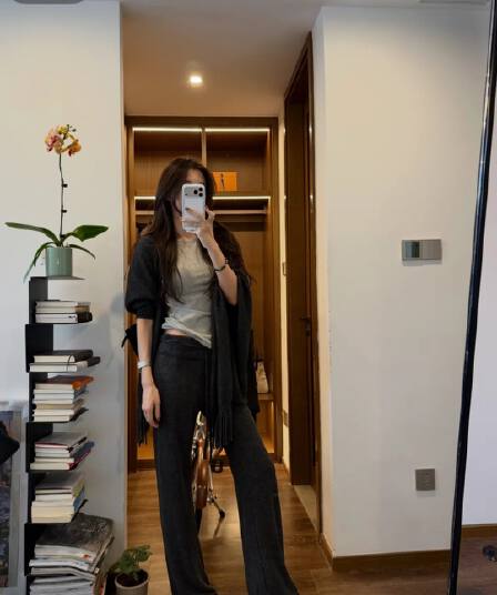느긋한 편안함 높은 탄력성 펌프 로프 부츠컷 찹쌀 바지