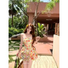 批发【挚爱花神】手工缝折痕双层蕾丝花边花苞裙<b class='q'>连衣裙</b>女