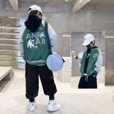 批发男<b class='q'>童</b><b class='q'>外套</b><b class='q'>秋</b>冬款2025新款<b class='q'>大</b><b class='q'>童</b>秋装儿<b class='q'>童</b>棒球服外套秋季男孩酷帅衣服