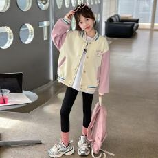 批发女童外套春<b class='q'>秋</b>款2025新款洋气儿童时髦棒球服女孩卫衣开衫<b class='q'>秋</b>装上衣