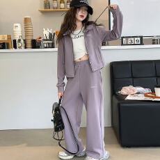 批发女大童春秋套装2025新款洋气儿童装小女孩开衫外套<b class='q'>长裤</b>童装两件套