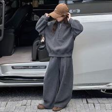 批发<b class='q'>童装女童</b>秋装休闲<b class='q'>套装</b>2025新款中大童<b class='q'>春秋</b>套头百搭宽松卫衣两件套