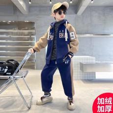 批发<b class='q'>男</b><b class='q'>童</b><b class='q'>冬装</b><b class='q'>套装</b>2025新款中<b class='q'>大</b>儿<b class='q'>童</b><b class='q'>男</b>孩冬季加绒加厚酷帅秋冬款运动潮