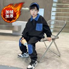 批发<b class='q'>男</b><b class='q'>童</b><b class='q'>冬装</b><b class='q'>套装</b>酷帅2025新款儿<b class='q'>童</b>冬季加绒卫衣运动中<b class='q'>大</b><b class='q'>童</b>秋冬潮帅气