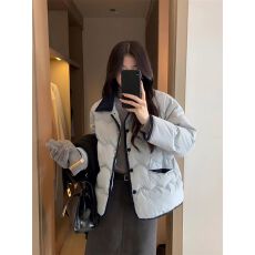 批发<b class='q'>超</b>好看夹棉棉服外套女2025年新款冬季韩系休闲保暖轻薄小棉袄棉衣