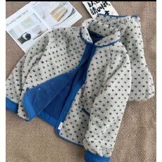 批发家淇定制］百搭修身显瘦时尚复古翻领保暖两面穿家居<b class='q'>服</b>两件套7037