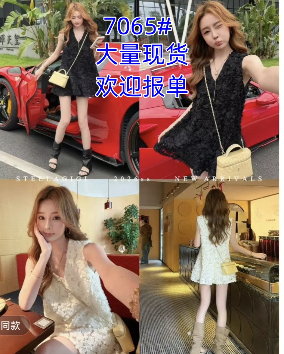 양 에 따르면 샨 ss 무거운 작업 3 차원 자수 꽃 V넥 민소매 드레스 q-20260771