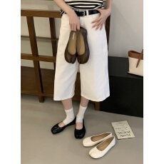 批发韩式款软皮猪蹄分趾鞋女2026年夏季新款马蹄鞋一脚蹬平底浅口单鞋