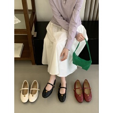 批发小香风菱格2026春季山茶花韩版单鞋新款百搭<b class='q'>休闲</b>鞋复古软底玛丽珍