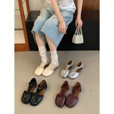 设计感小众平底分趾玛丽珍鞋女鞋春季新款时尚马蹄鞋单鞋软底女鞋