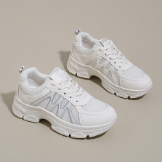 批发2026<b class='q'>夏季</b>新款双网透气<b class='q'>运动鞋</b>女鞋厚底老爹鞋货号