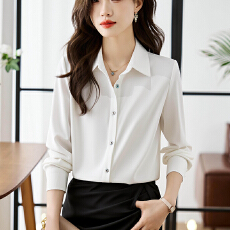 批发2026春<b class='q'>衬衫</b>女设计感小众百搭气质<b class='q'>衬衣</b>丝光缎面休闲<b class='q'>职业</b>上衣