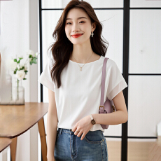 批发小众时髦异材质拼接薄款<b class='q'>短袖</b><b class='q'>雪纺衫</b>上衣女2026夏季大码洋气小衫