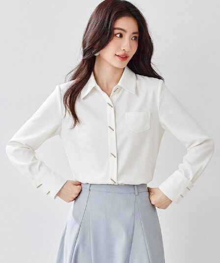 봄 가을 새로운 2026 한국 스타일 다용도 몸매 가꾸기 품격 출퇴근 품격 기초 섹션 긴팔 셔츠 여성 셔츠