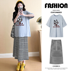 批发<b class='q'>孕妇</b><b class='q'>套装</b>夏季外穿薄款宽松中长款短袖上衣