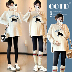 批发孕妇装卫衣春秋季<b class='q'>上衣</b>宽松休闲洋气减龄中长款长袖