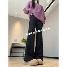 孕妇裤西装微喇裤LULU显瘦休闲裤