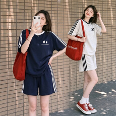 批发孕妇套装夏季新款<b class='q'>韩版</b>宽松时尚孕妇两件套上衣短裤