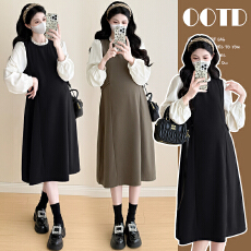 批发实拍2026新款孕妇装秋装套装宽松时尚孕妇连衣裙<b class='q'>春</b>秋孕妇裙子