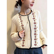 批发实拍重工<b class='q'>手工</b>钩花针织外套衫