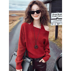 批发实拍圣诞穿搭红色毛衣新款韩系套装新年战袍