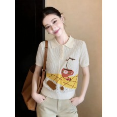 批发2026夏季新款百搭针织衫宽松套头设计感休闲百搭修身时尚洋气上衣