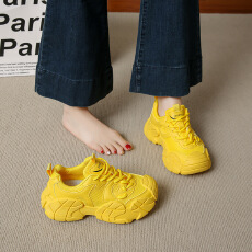 批发ins<b class='q'>韩版</b>新款老爹鞋女202年5秋学生运动跑步休闲鞋厚底增高鞋子