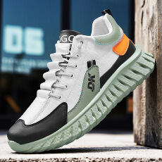 批发2025<b class='q'>百搭</b>潮流低帮网面鞋户外休闲舒适透气款系带男士秋季运动单鞋