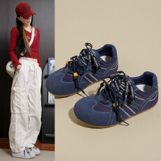 批发2025秋季新款韩版透气阿甘鞋女ins学生休闲鞋女德训跑步女鞋