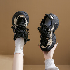 批发ins韩版新款老爹鞋女2025秋季学生运动跑步休闲鞋厚底增高鞋