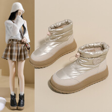 批发加绒高帮雪地靴女2025冬季新款学生ins<b class='q'>韩版</b>保暖休闲鞋棉鞋