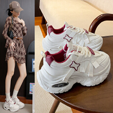 韩版新款老爹鞋女2025秋季学生跑步运动厚底女鞋休闲街拍小白鞋女