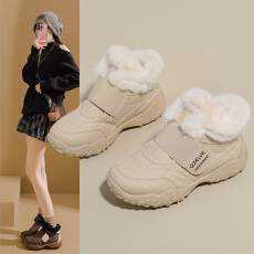 批发加绒高帮雪地靴女2025<b class='q'>冬</b>季新款学生ins韩版保暖休闲鞋棉鞋