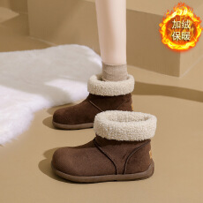 加绒高帮雪地靴女2025冬季新款学生ins韩版保暖休闲鞋棉鞋