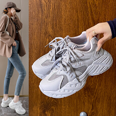 批发厚底增高老爹鞋女透气时尚休闲鞋2026春<b class='q'>秋</b>新款百搭运动女鞋