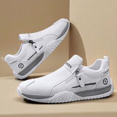 批发2026新款春季<b class='q'>休闲</b>运动男士百搭时尚潮鞋皮革青年舒适厚底增高男鞋